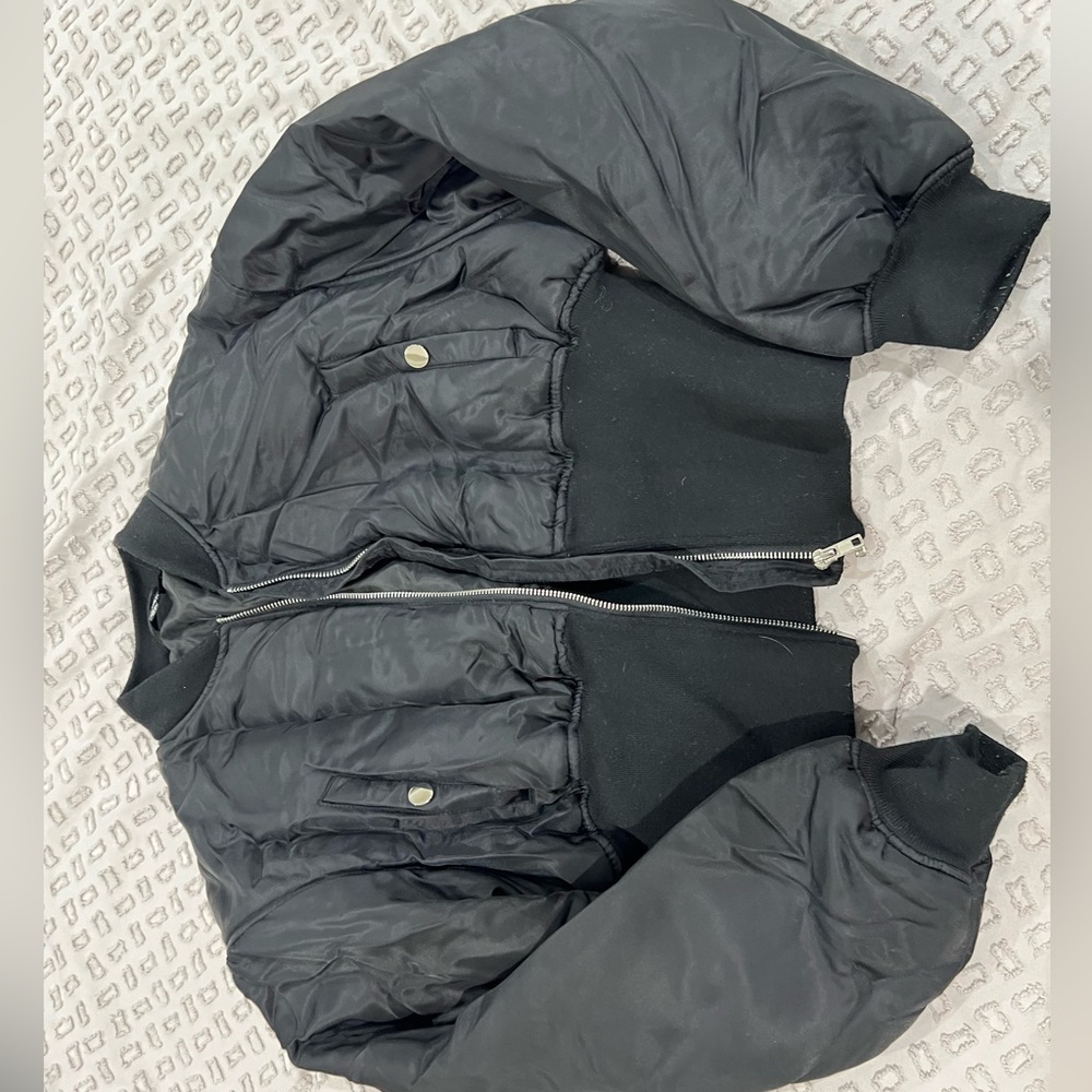Missguideded black bomber jacket